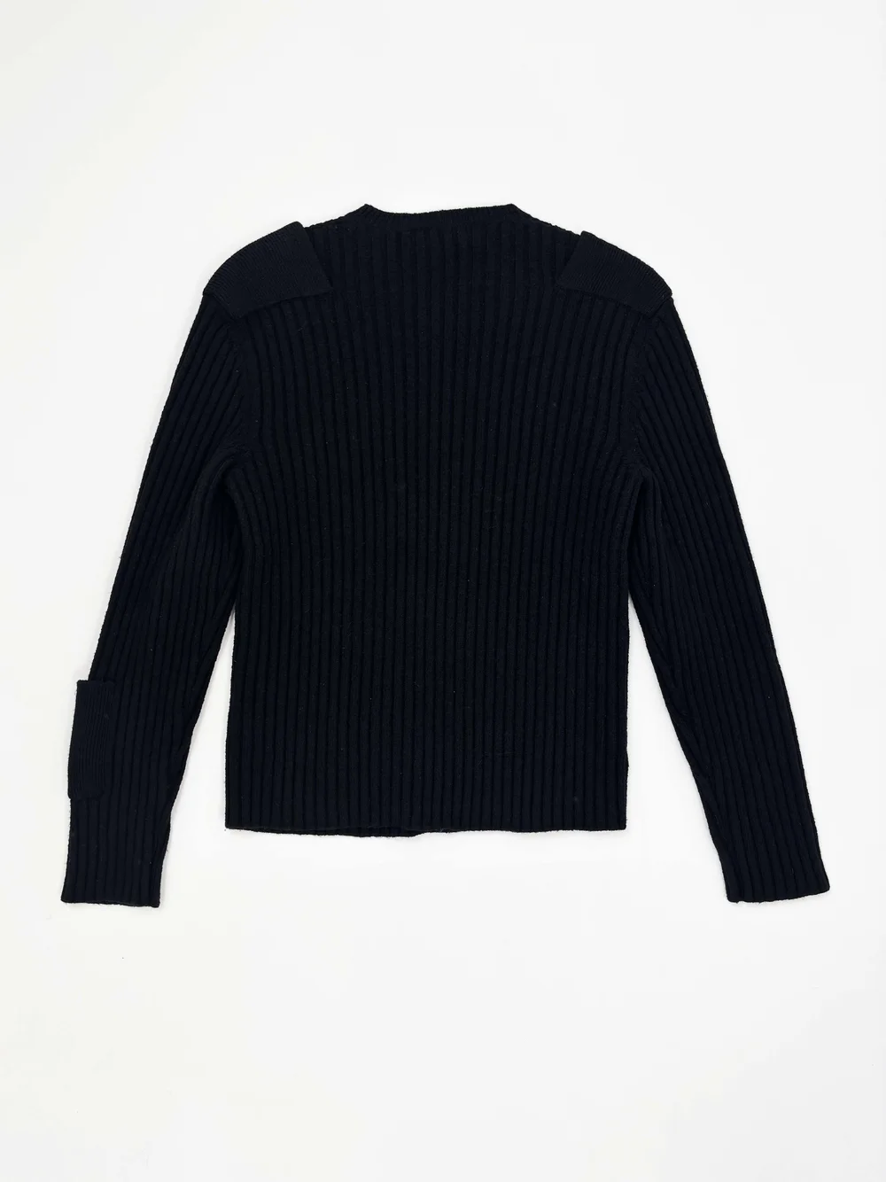 Helmut Lang ribbed knit patch sweater — JAMES VELORIA